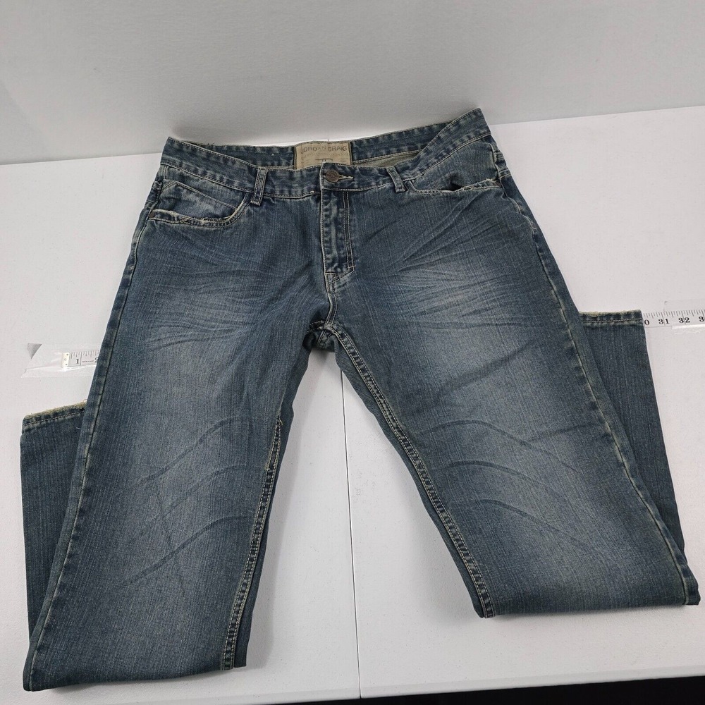 Jordan Craig straight jeans blue denim 38x32 light wash 4743